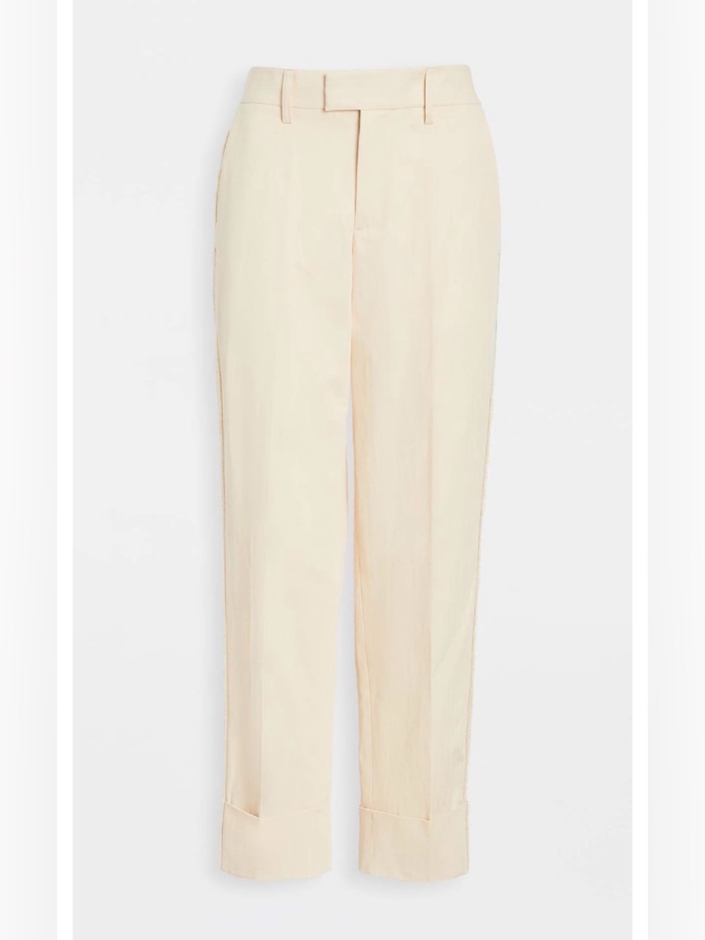Zadig & Voltaire Women's Pomela Linen Blend Pants Vanilla Cream XS Small